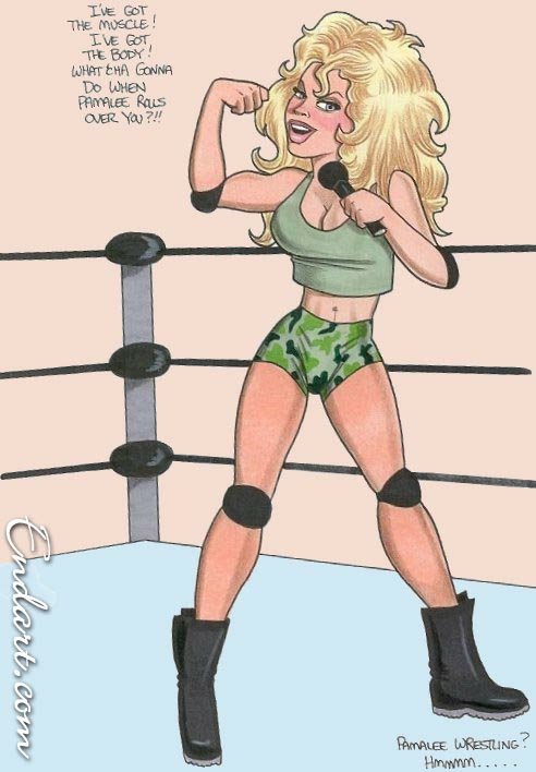 Catfight Porn Captions - Spanking Pamalee #10 - Wrestling Match comic porn - HD Porn Comics